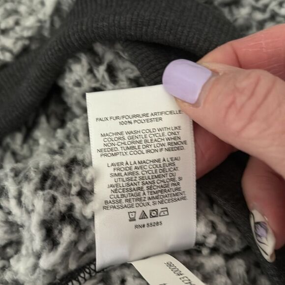 Express One Eleven Oversized Sherpa 1/4 Zip Sweatshirt Size S - Picture 11 of 11